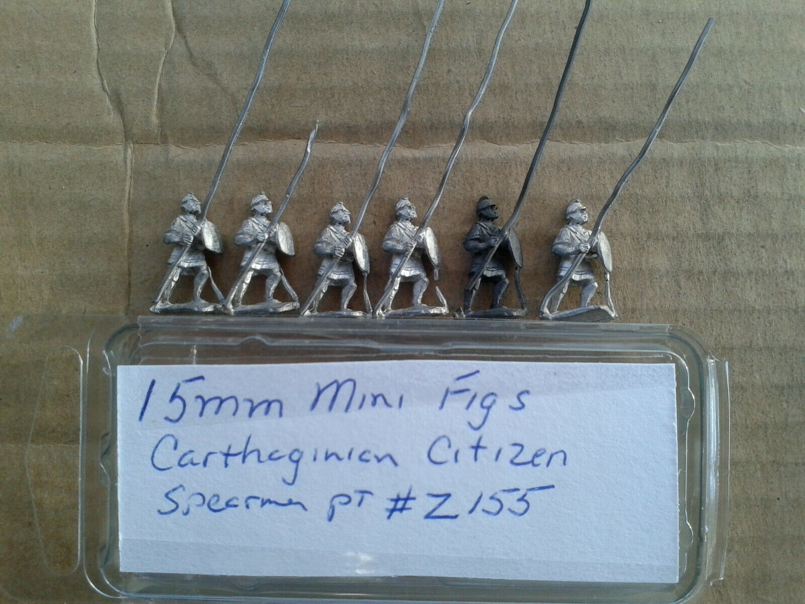 15mm Mini Figs Carthaginian Citizen Spearmen