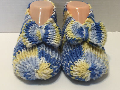 MULTI COLOR Hand Knitted Ladies Slipper 1 Size Fits Most Choose Color 6 7 8 9 10