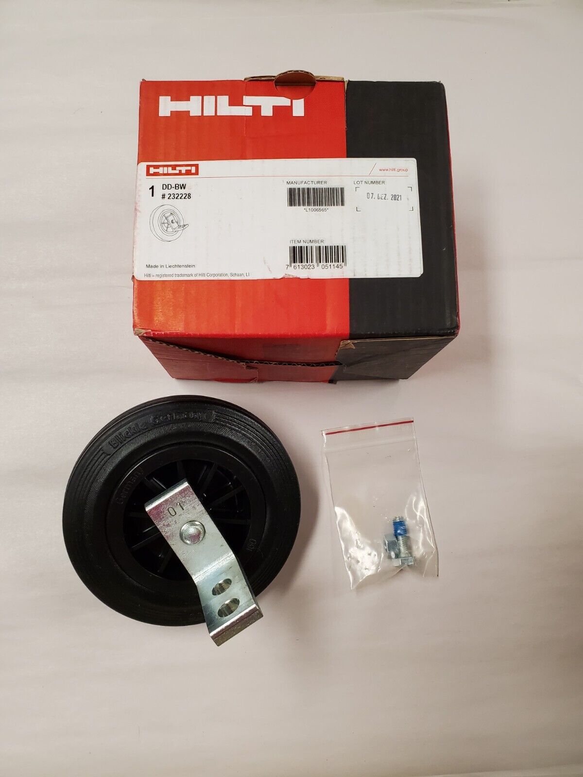 HILTI Wheel Assembly DD-BW #232228 for DD-ST Drill Stands *FREE SHIPPING*