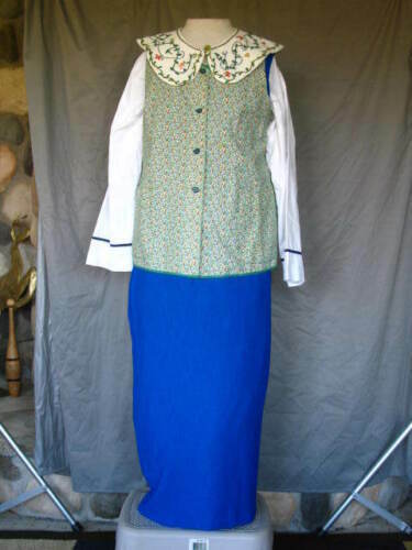 Victorian Dress Womens Edwardian Costume Servant Civil War Maid Downton Abbey L