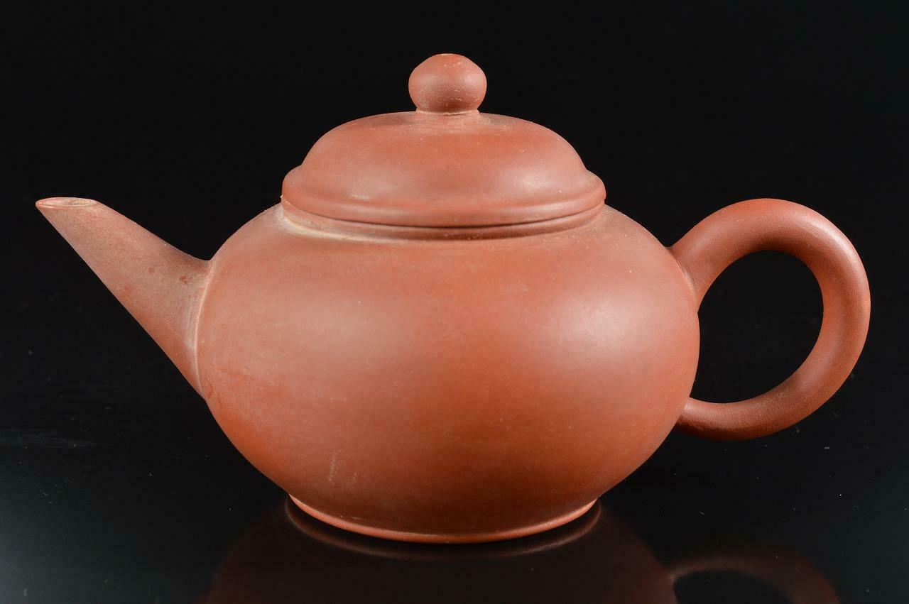 #7415: Chinese Brown Pottery Teapot Kyusu Sencha, Auto Tea Ceremony Xf