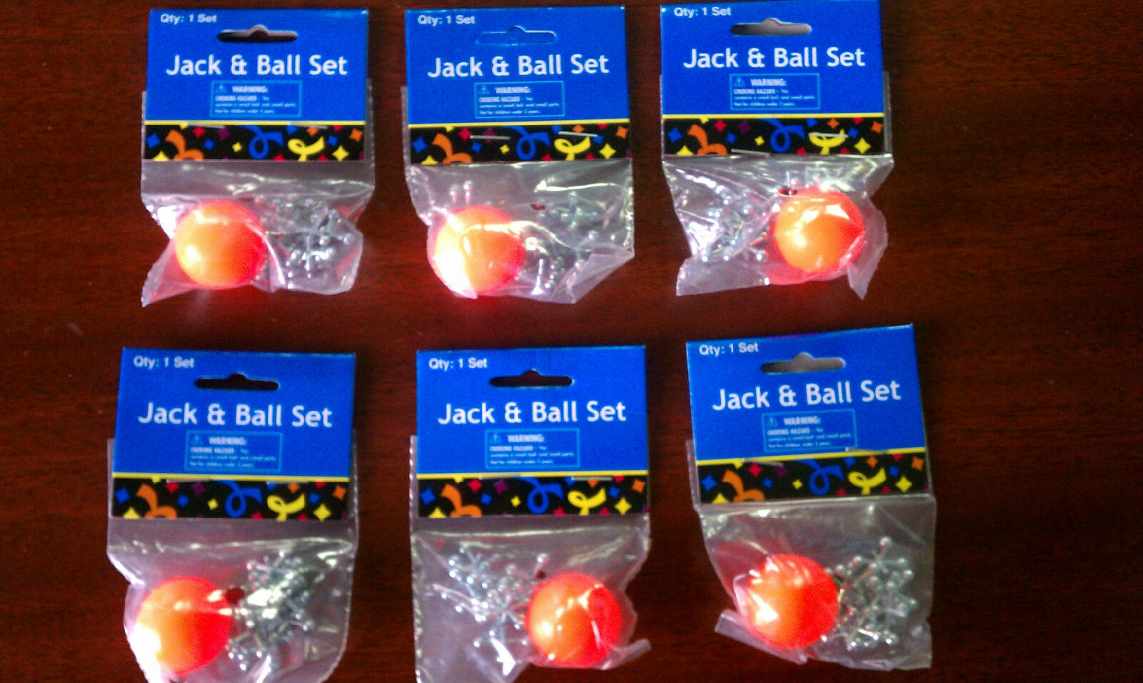 2 Sets Of Metal Jacks And Ball - Classic Game - Birthday Party Give-a-way Kid