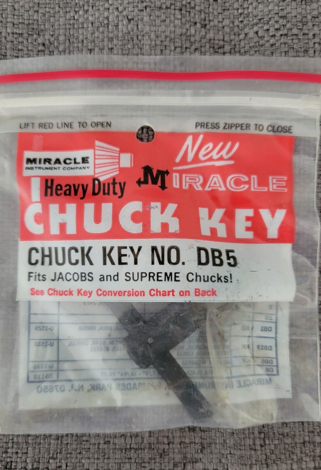 Set Of 2 Miracle Chuck Keys  Db5  Heavy Duty. New In Original  Packaging