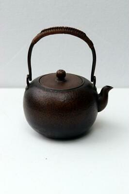 Antique Chinese Copper Tea Pot Signed On Base