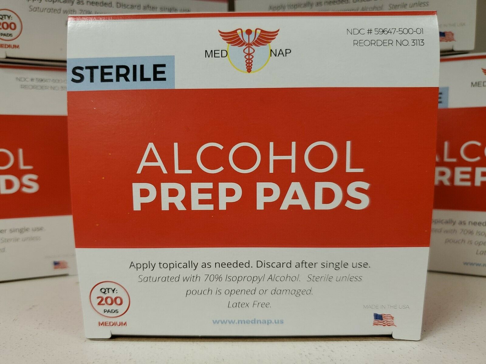 Alcohol Prep Pad - Sterile Alcohol Preparation Pad Pack Of 200 Made In The Usa