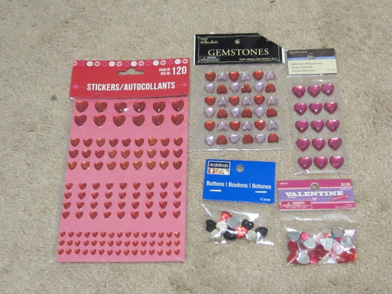 Valentine Rhinestone/gemstone Hearts